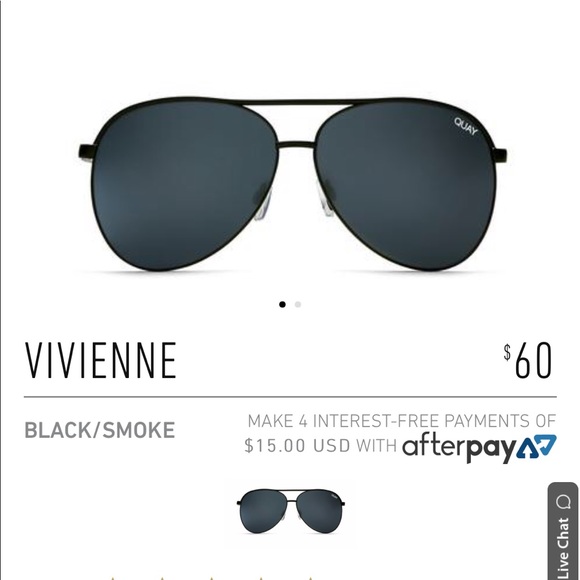 Quay Australia Accessories - Quay Vivienne Black Aviators Quay Australia Accessories - Quay Vivienne Black Aviators